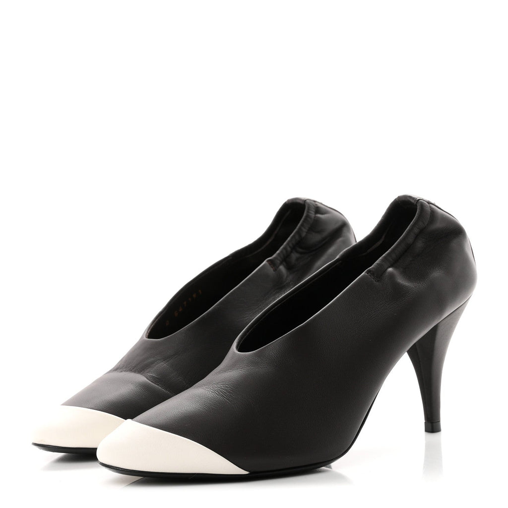 Lambskin Pumps 35 Dark Brown Ivory