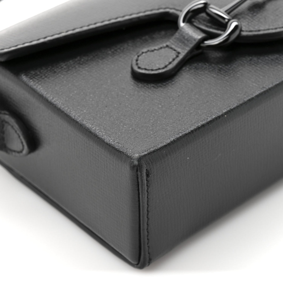 Azalea Calfskin Monochrome Mini Horsebit 1955 Shoulder Bag Black