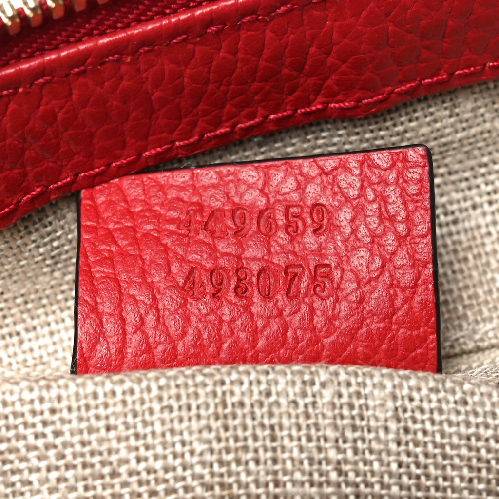 Dollar Calfskin GG Charm Satchel Red