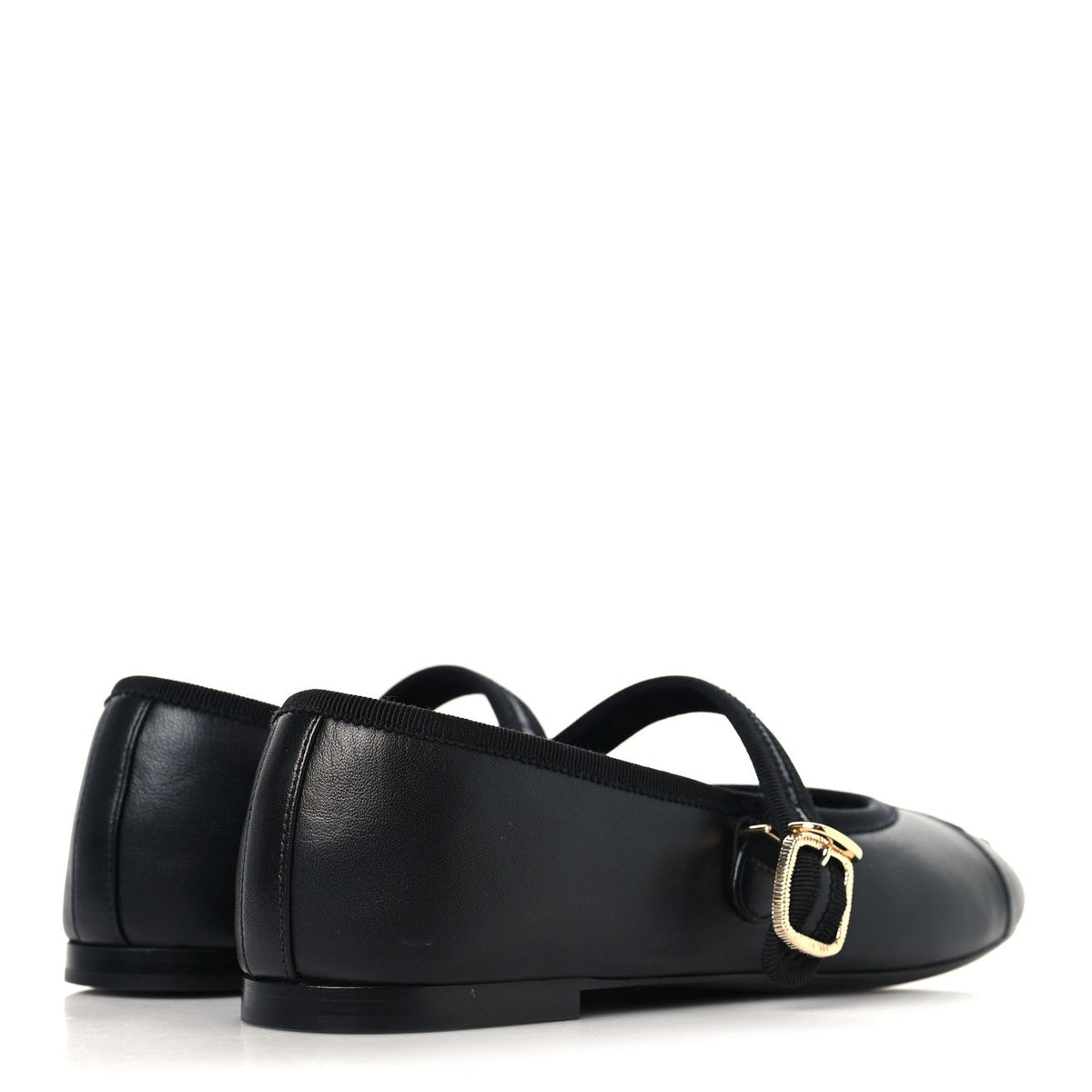 Lambskin Mary Jane Flats 37.5 Black
