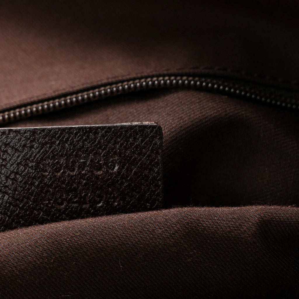 Monogram Medium Abbey Shoulder Bag Dark Brown