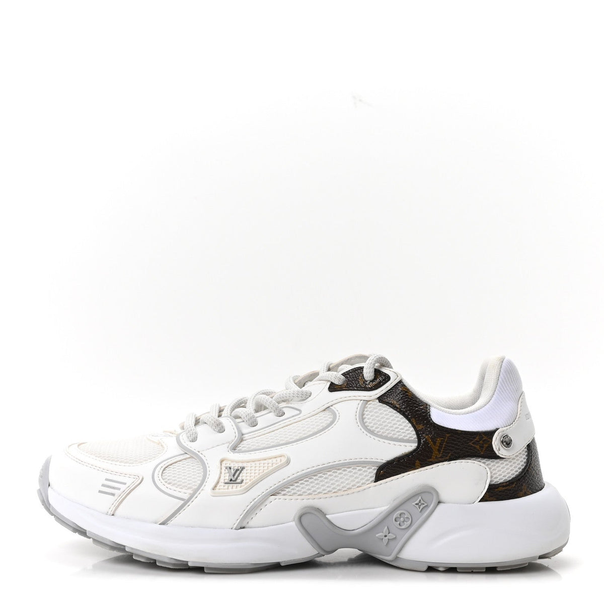 Mesh Monogram LV Olympia Sneakers 35.5 White