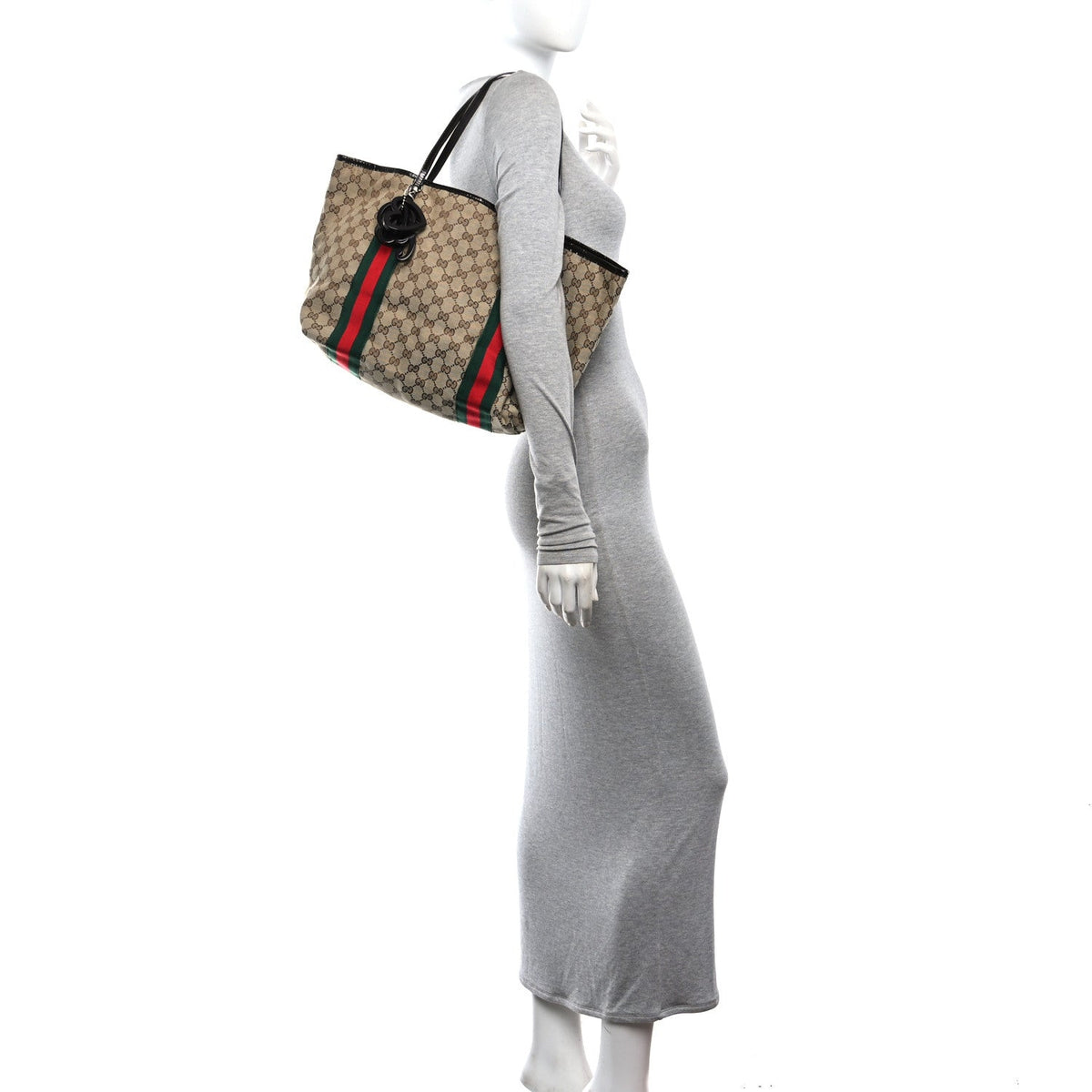 Monogram Web Large Jolie Tote Brown