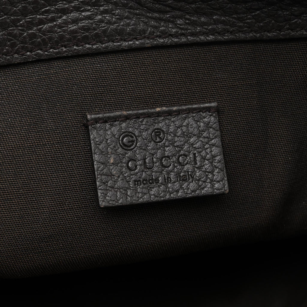 Monogram Dollar Calfskin O Drawstring Backpack Beige Ebony Testa di Moro Dark Chocolate