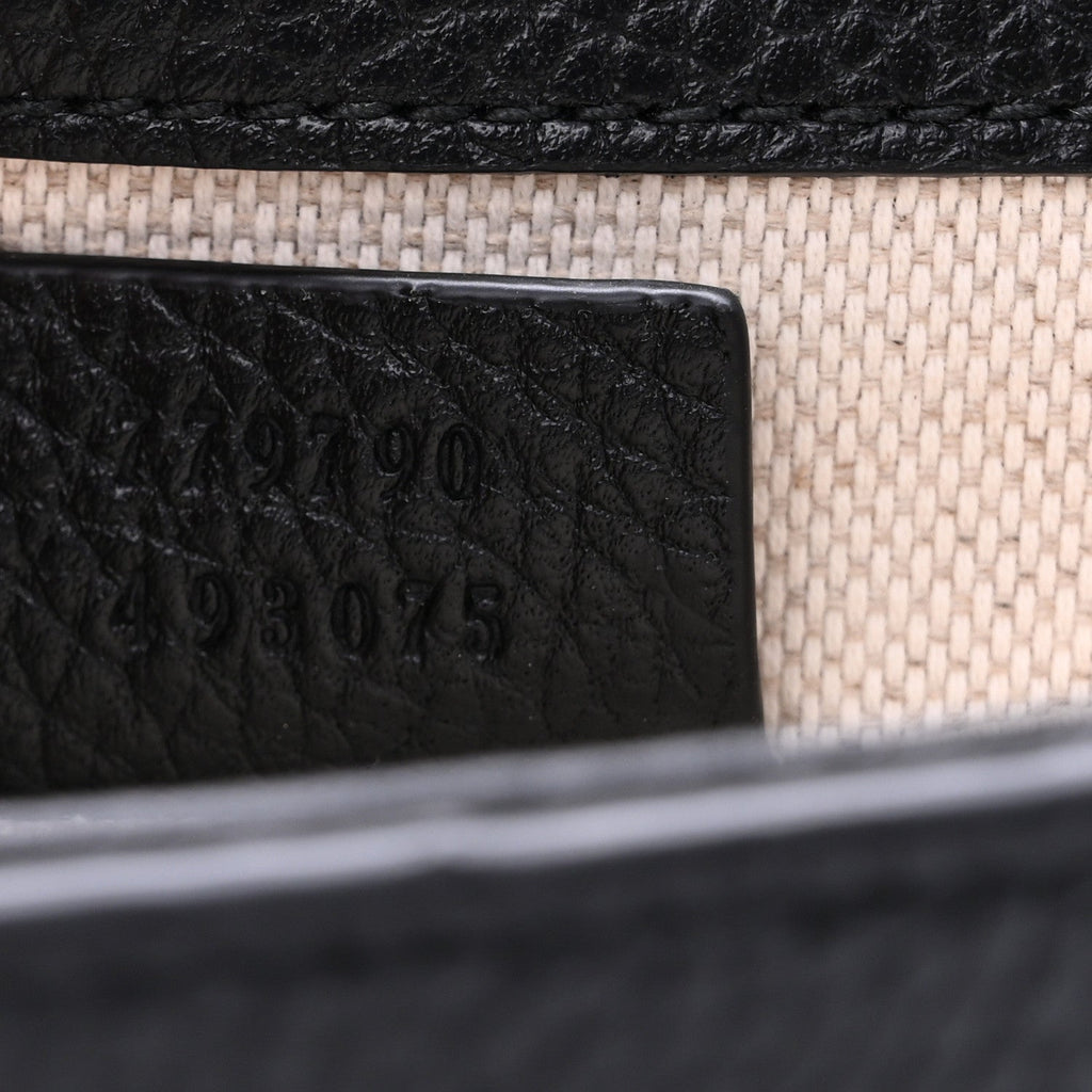 Calfskin Small GG Marmont Chain Handle Bag Black