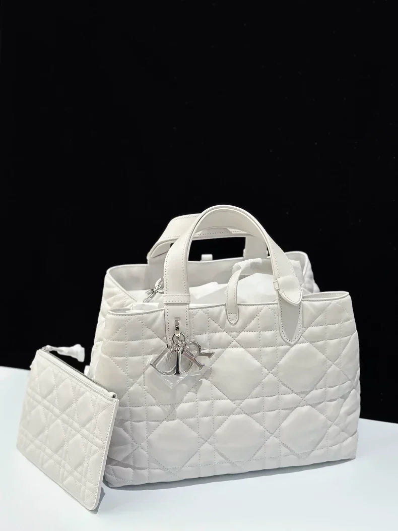 Dior Toujours Medium Soft Grey, with Silver hardware